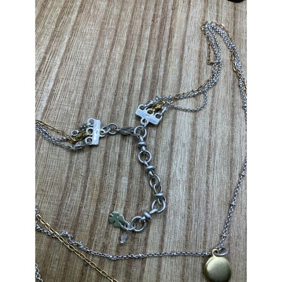 Lucky Brand 3 Multi Strands Faux Turquoise Long Necklace - Picture 3 of 4